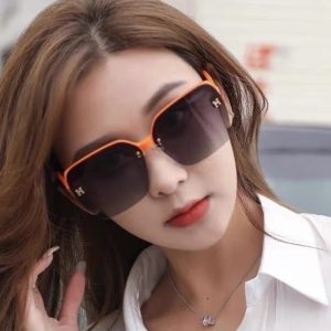 Replica Designer Hermes H Letter Square Half Frame Sunglasses
