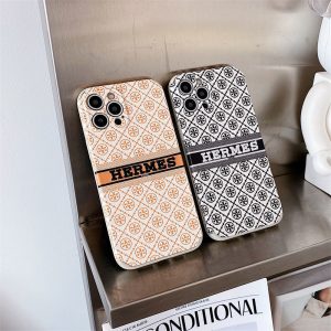 Replica Designer Hermes Letter Embroidery All-Inclusive Apple Mobile Phone Case