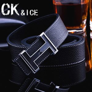 Replica Designer Hermes Men Casual H Letters Plaid Automatic Buckle Belt