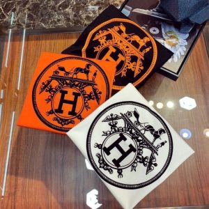 Replica Designer Hermes Men H Printing Short-Sleeved T-Shirt