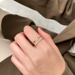Replica Designer Hermes Simple H Letter Open Ring