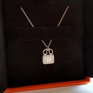 Replica Designer Hermes Women Fashion H Bag Pattern Chain Necklace