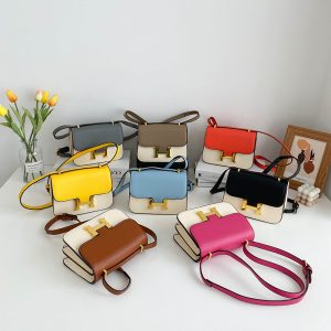 Replica Designer Hermes Women Fashion H Buckle PU Square Bag