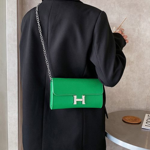 Replica Designer Hermes Women Fashion H Buckle Square Chain Bag
