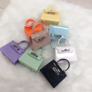 Replica Designer Hermes Women PVC Mini Kelly Chain Bag