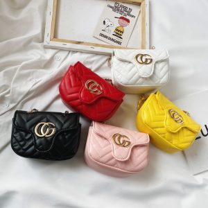 Replica Designer KIds Small Shoulder Bag Little Princess Diamond Chain Bag Girls Accessories Shoulder Bag Messenger Bag