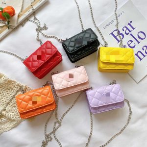 Replica Designer Kids Bag Autumn And Winter Mini Small Square Bag Beautiful Girl Princess Chain Messenger Bag