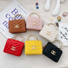 Replica Designer Kids Bag Baby Pearl Hand Bag Girl Chain Messenger Bag Accessories Coin Purse