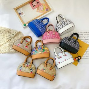 Replica Designer Kids Bag Cartoon Hand Held Shoulder Bag Chain Shell Chic Messenger Bag Pu Coin Purse