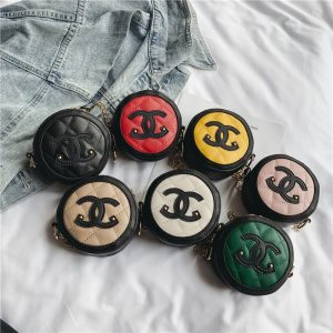 Replica Designer Kids Bag Fragrance Girl Messenger Bag Fashion Flow Pu Baby Shoulder Bag Chain Small Round Bag