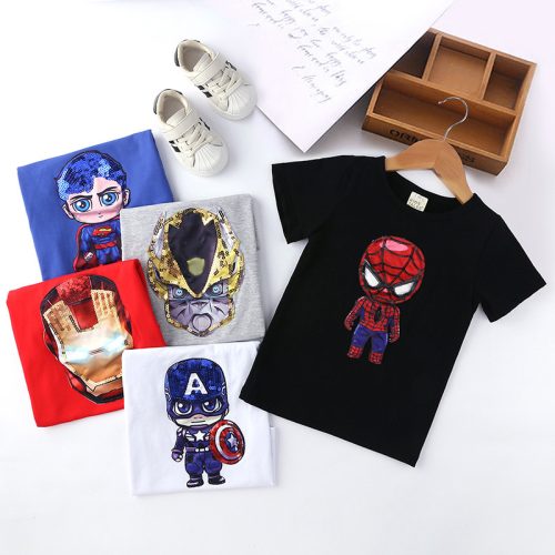 Replica Designer Kids Clothing Summer Boys Light Up T-Shirt