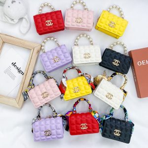 Replica Designer Kids Coin Purse Oblique Cross Bag Toddler Little Girl Go Out To Carry Bag Princess Baby Pearl Handbag