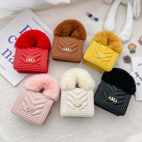 Replica Designer Kids Fashion Embroidered Thread Wool Hand-Held Small Square Bag Chain Shoulder Messenger Small Shoulder Bag Coin Purse