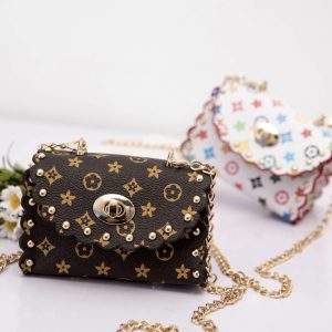 Replica Designer LV Kids Studded Flap Lock Mini Chain Bag