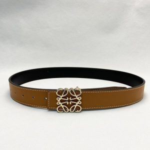 Replica Designer Loewe Vintage All-Match Alphabet Gold Buckle Belt