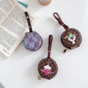 Replica Designer Louis Vuitton Cartoon Print Bluetooth Earphone Storage Bag