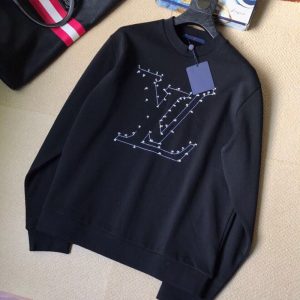 Replica Designer Louis Vuitton Casual Crew Neck Long Sleeve Loose Sweatshirt