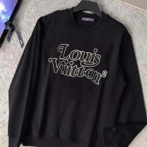 Replica Designer Louis Vuitton Casual Letter Print Crew Neck Sweatshirt