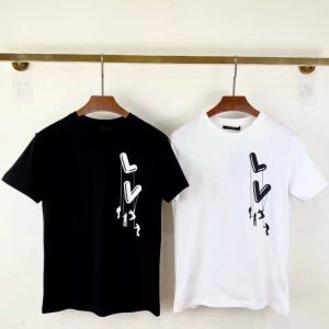 Replica Designer Louis Vuitton Casual Letter Print Crew Neck T-Shirt