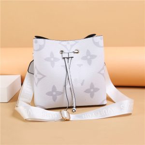Replica Designer Louis Vuitton Casual Letter Print One Shoulder Bucket Bag