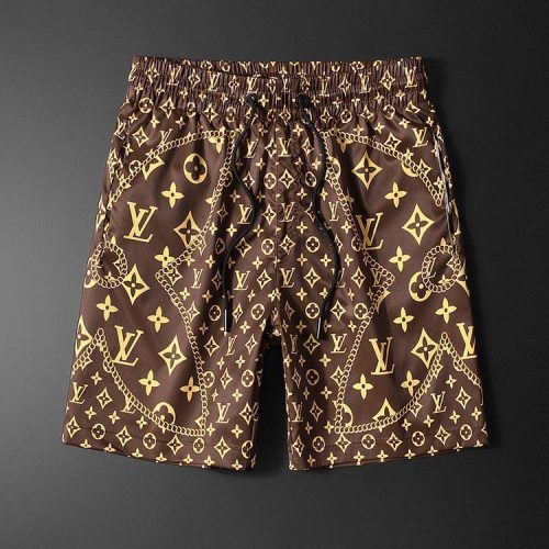 Replica Designer Louis Vuitton Casual Letter Print Quick Dry Beach Shorts