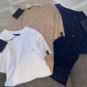 Replica Designer Louis Vuitton Casual Letter Print Short Sleeve T-Shirt