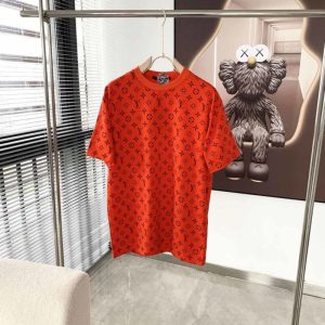Replica Designer Louis Vuitton Casual Letter Print Short Sleeve T-Shirt