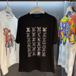 Replica Designer Louis Vuitton Casual Letter Print T-Shirt