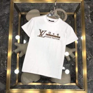Replica Designer Louis Vuitton Casual Letter Print T-Shirt