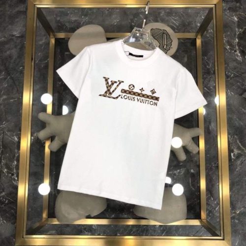 Replica Designer Louis Vuitton Casual Letter Print T-Shirt
