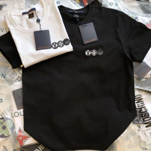 Replica Designer Louis Vuitton Casual Patch Embroidery Short-Sleeved Men'S And Women'S T-Shirts