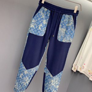 Replica Designer Louis Vuitton Casual Patchwork Letter Print Sweatpants