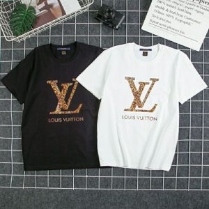 Replica Designer Louis Vuitton Casual Round Neck Short Sleeve Loose T-Shirt