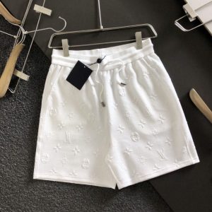 Replica Designer Louis Vuitton Casual Solid Color Letter Embossed Shorts