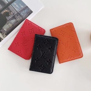Replica Designer Louis Vuitton Classic Embossed Solid Multifunctional Wallet