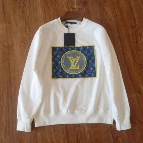 Replica Designer Louis Vuitton Couple Fashion Embroidered Loose All-Match Sweater