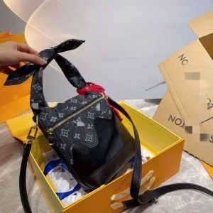 Replica Designer Louis Vuitton Denim Stitching Women Fashion All-Match Bucket Bag