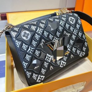 Replica Designer Louis Vuitton Fashion Embroidery One Shoulder Messenger Bag