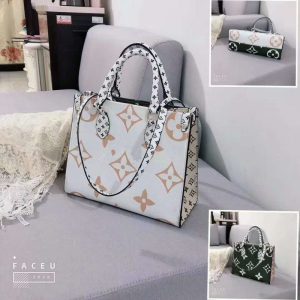 Replica Designer Louis Vuitton Fashion Large Capacity Reversible Printed Tote Bag