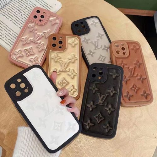 Replica Designer Louis Vuitton Fashion Letter Embossed Phone Case