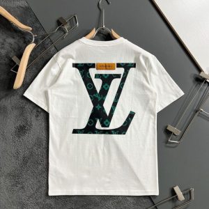 Replica Designer Louis Vuitton Fashion Letter Print Crew Neck T-Shirt