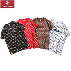 Replica Designer Louis Vuitton Fashion Letter Print Crew Neck T-Shirt