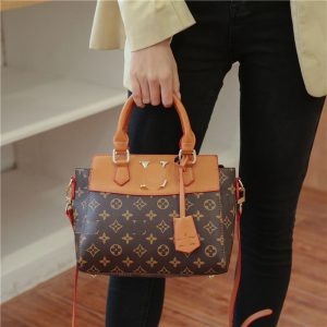 Replica Designer Louis Vuitton Fashion Letter Print Patchwork Large Capacity Shoulder Bag