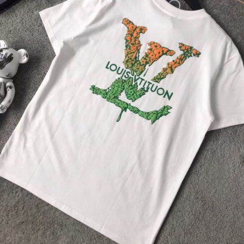 Replica Designer Louis Vuitton Fashion Letter Print Short Sleeve T-Shirt