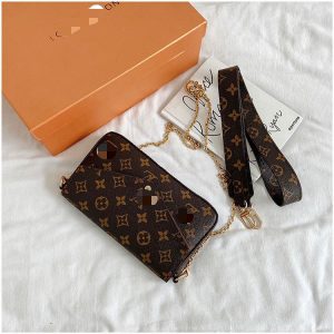 Replica Designer Louis Vuitton Fashion Letter Print Wide Strap Mini Shoulder Bag