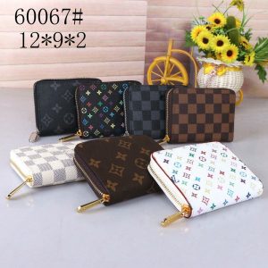 Replica Designer Louis Vuitton Fashion Letter Print Zip Wallet
