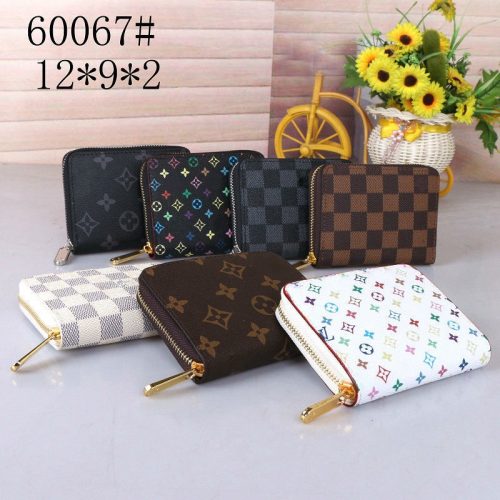 Replica Designer Louis Vuitton Fashion Letter Print Zip Wallet