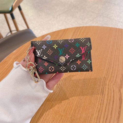 Replica Designer Louis Vuitton Fashion Multicolor Multi-Functional Card Holder Portable Metal Hanging Chain