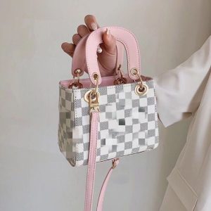 Replica Designer Louis Vuitton Fashion Print Handbag Diana Bag