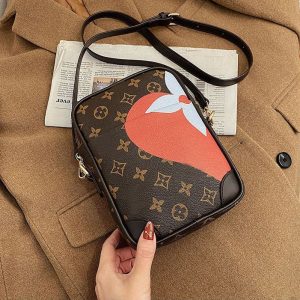 Replica Designer Louis Vuitton Fashion Print Square Shoulder Bag